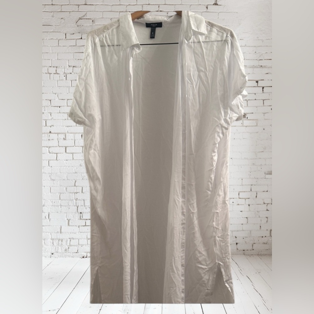 Aqua White Women's Swim Coverup